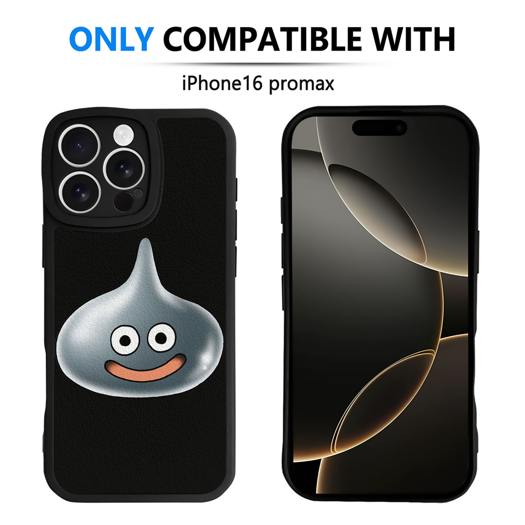 （画像用） ドラゴンクエスト Doragon Kuesuto Dragon Quest 【iPhone 16シリーズ対応】シリコンスマホケース（レザー調） 材質：シリコン